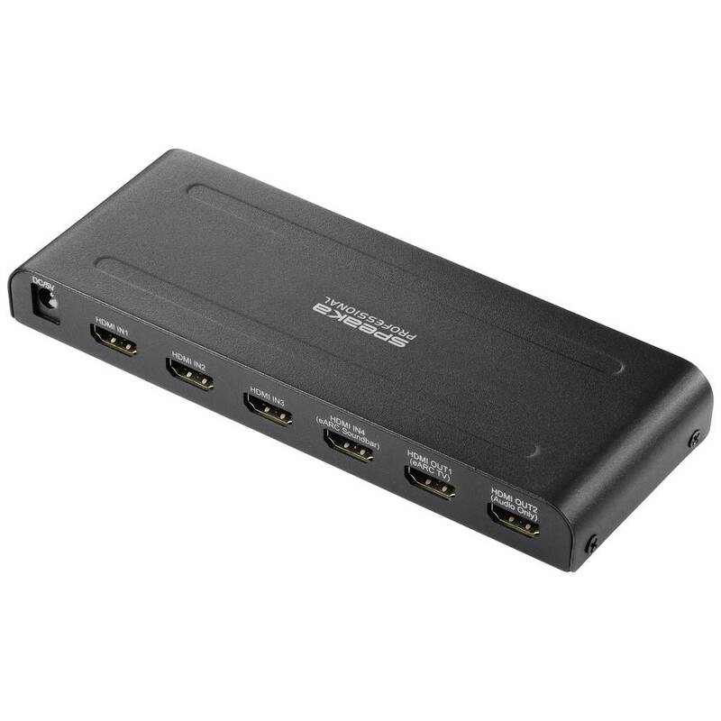 SpeaKa Professional SP-HDA-550 4 Port HDMI-Switch HDMI-Umschalter - 4064161220185