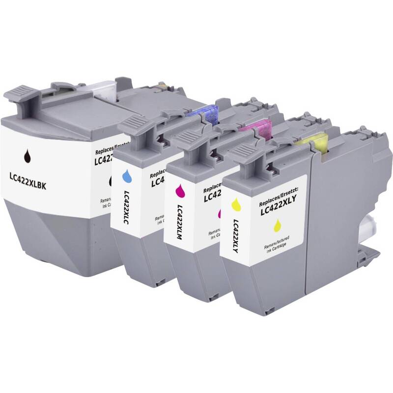 Renkforce Druckerpatrone Brother LC422XLVAL Kombi-Pack Schwarz Cyan Magenta Gelb - 4064161406978