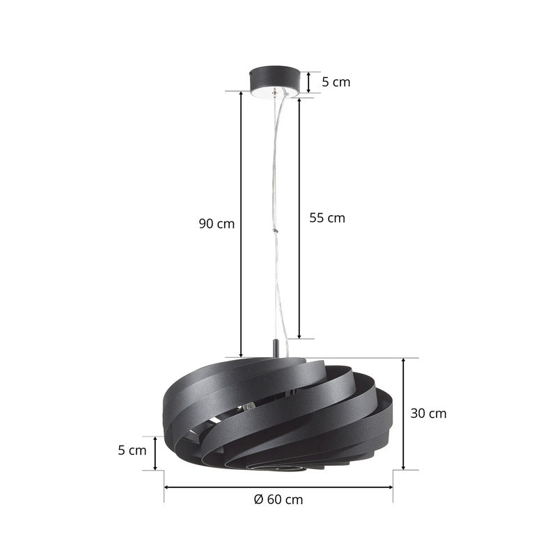 Domiluce Vento Hängeleuchte Pendelleuchte E27 Metall Ø60cm H30cm SIEHE TEXT - 6089244