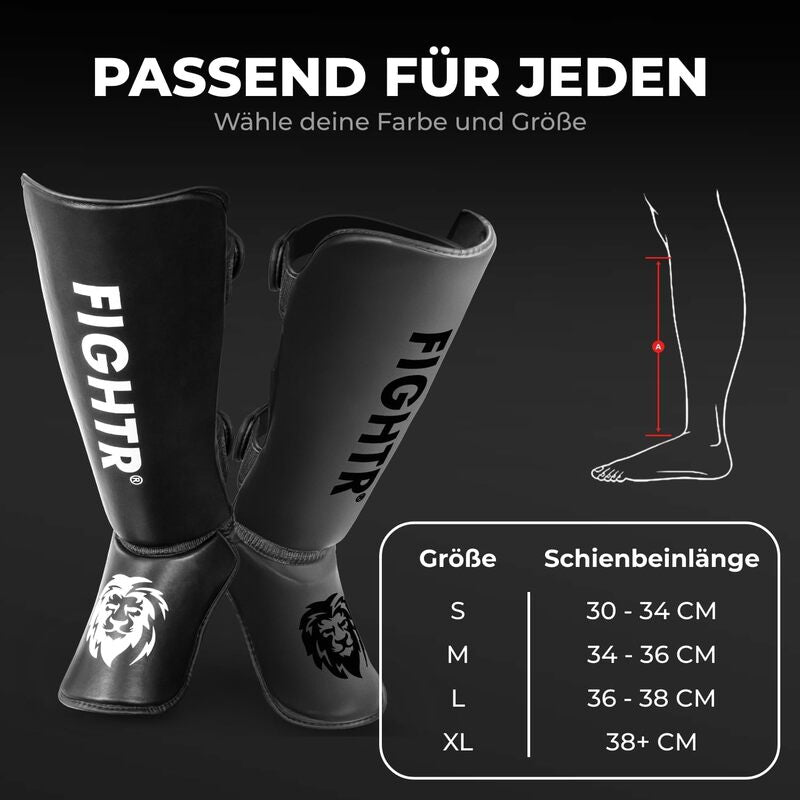 FIGHTR Schienbeinschoner Kickboxing MMA Muay Thai idealer Schutz perfekt Größ M - 4260723850672
