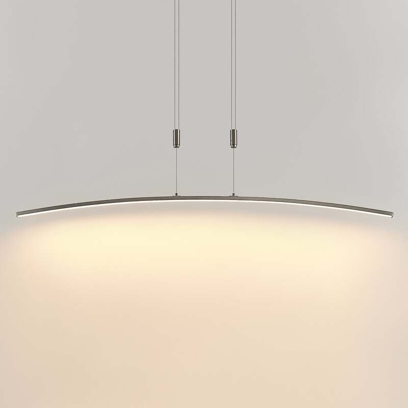 Lindby Hängeleuchte Pendelleuchte Phillie LED dimmbar höhenverstellbar nickel - 4251096587524