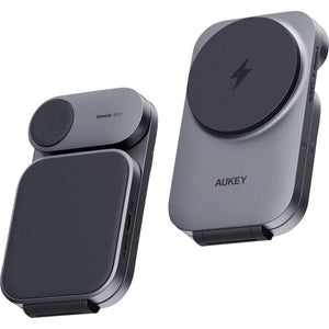 B-Ware Aukey Stanica 3v1 S MagSafe Qi2 Bezdrtov Nabjaka 15W Pre iPhone Watch