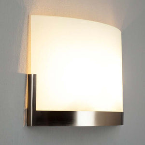 B-Ware Lindby Wandleuchte Karla LED Wandlampe dimmbar Glas nickel weiß 35cm 2-flammig