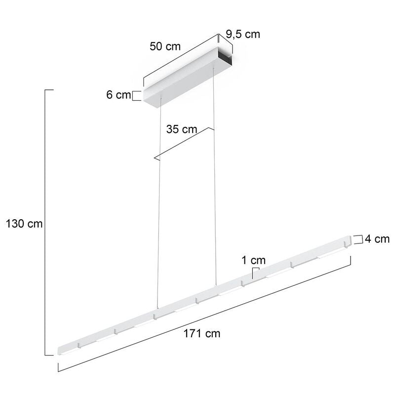 Steinhauer Hängeleuchte Bloc LED Pendelleuchte Lampe transparent 9,5cm 3,9kg - 8712746148268