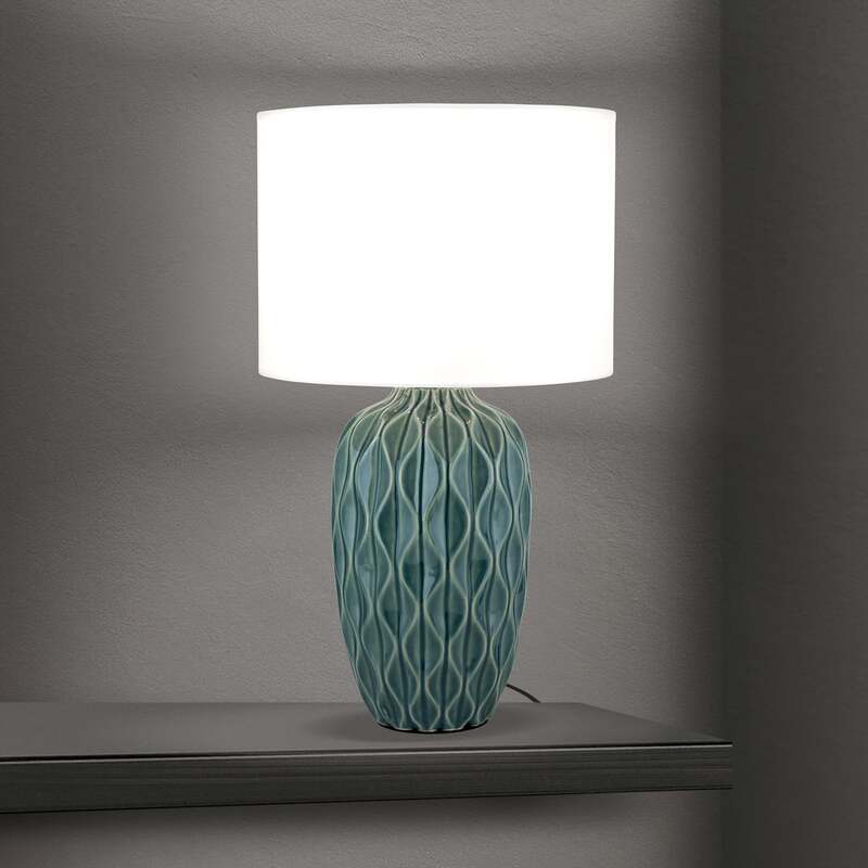 Tischlampe Tortuga grün/weiß E27 Leuchte Lampe 40W Höhe 49,5cm Ø28cm IP20 - 9003090277902