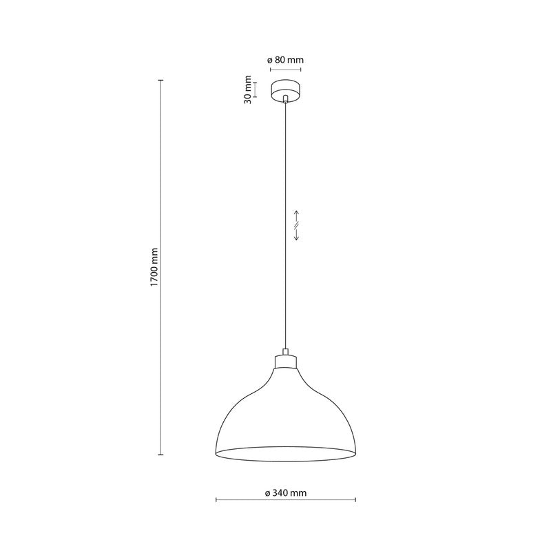 Envostar Hängeleuchte Kaitt Hängelampe Deckenlampe Lampe Holzdetail Ø 34 cm m882 - 5906135101504
