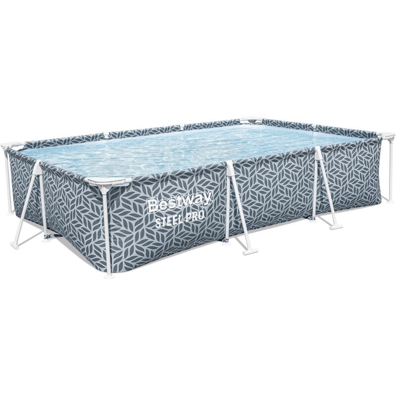 Bestway Steel Pro Pool Stahlrahmen-Pool eckig dunkelblau 300x201x66cm Garten - 6941607378069