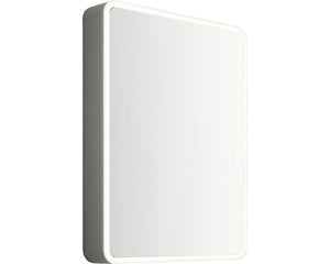B-Ware Focco Spiegelschrank Badschrank grau MIA 60x70cm LED mit 2 Einlegeböden IP44