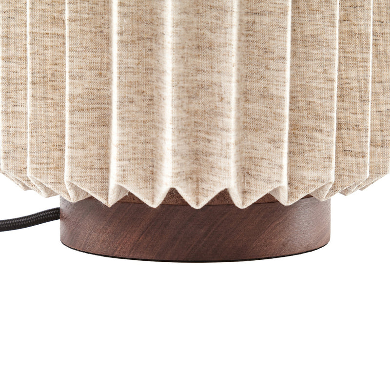 Lindby Tischleuchte Maveo LED Lampe Leuchte Walnuss hellgrau 30cm Höhe 20cm - 0000010051899