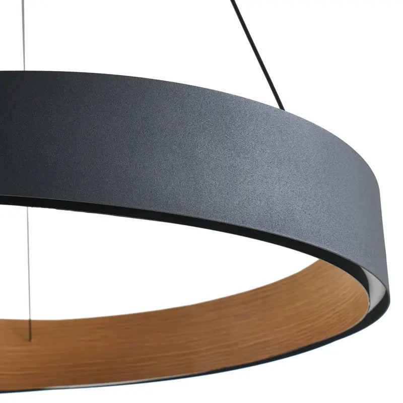 Lucande Pendelleuchte Hängeleuchte LED Fernbedienung schwarz Holz dimmbar - 4255830904721