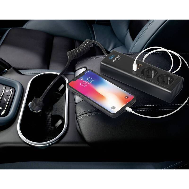 Voltcraft Wechselrichter VC-CAR200 200W 12V DC 230V AC USB Zigarettenanzünder - 4064161250588