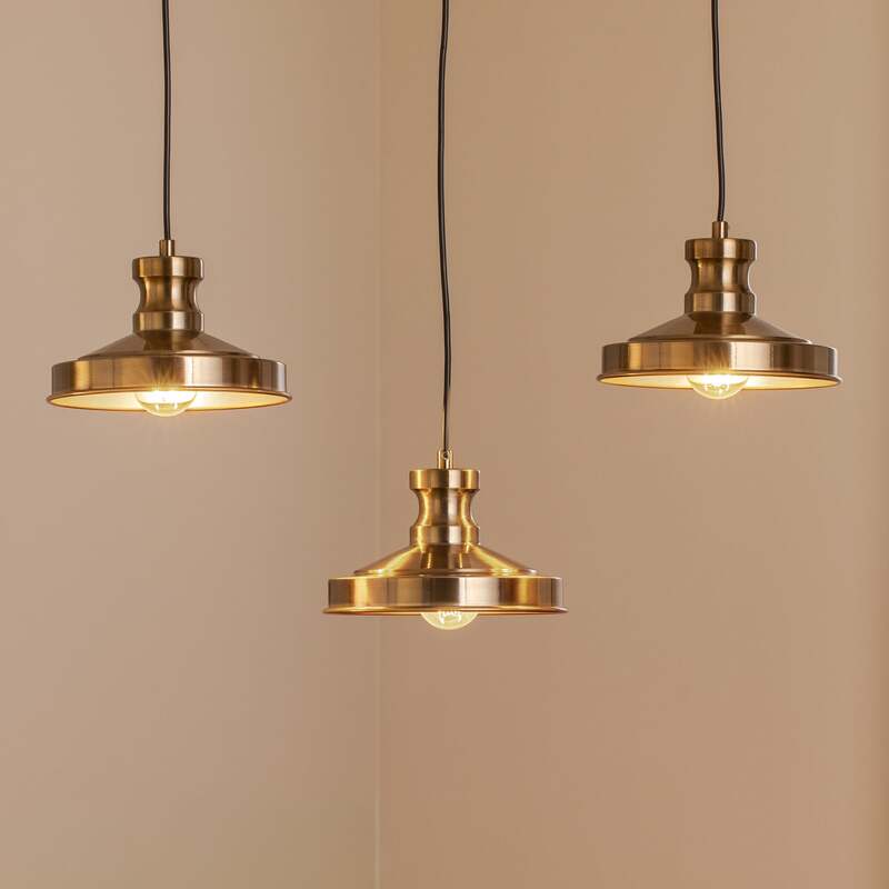 Hängelampe Berceste 9263 3-flammig altmessingfarben E27 dimmbar 72 cm Opviq - 8684283470518