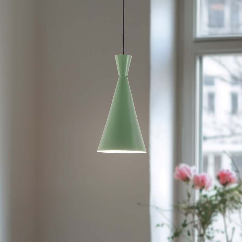 Hängeleuchte Tom LED Pendelleuchte dimmbar mintgrün Metall 37cm Höhe 19cm Ø - 8684283486281