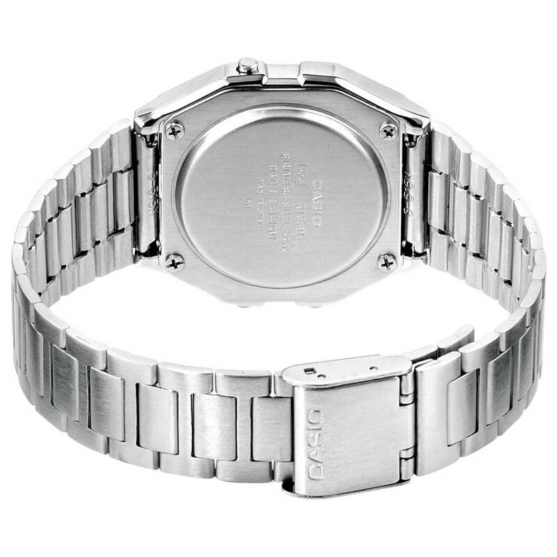 Casio Armbanduhr A158WEA-1AEF Digitaluhr Edelstahlarmband silber 48g - 4971850944386