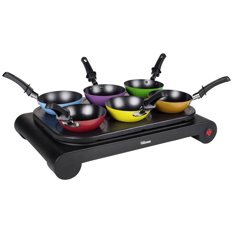 Tristar BP-2827 Wok-Set 1000 W für 6 Personen mit Backplatte und Pfännchen - 8713016028273