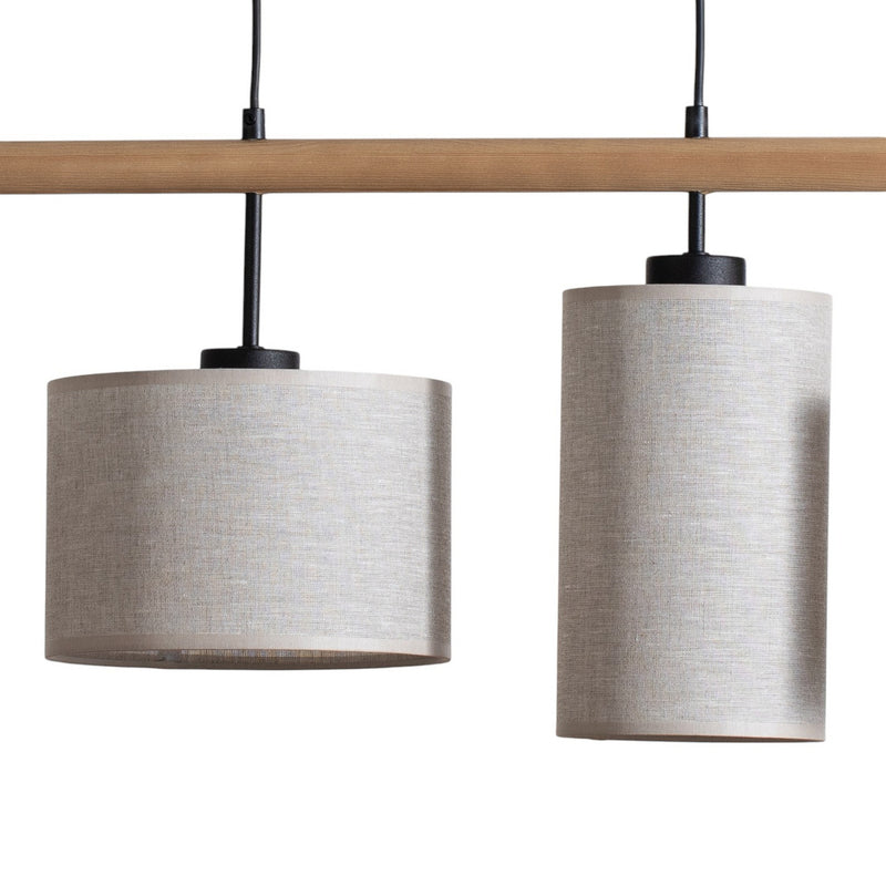 TK Lighting Hängeleuchte Deva Nature LED Pendelleuchte dimmbar beige 96x22cm - 5901780561086