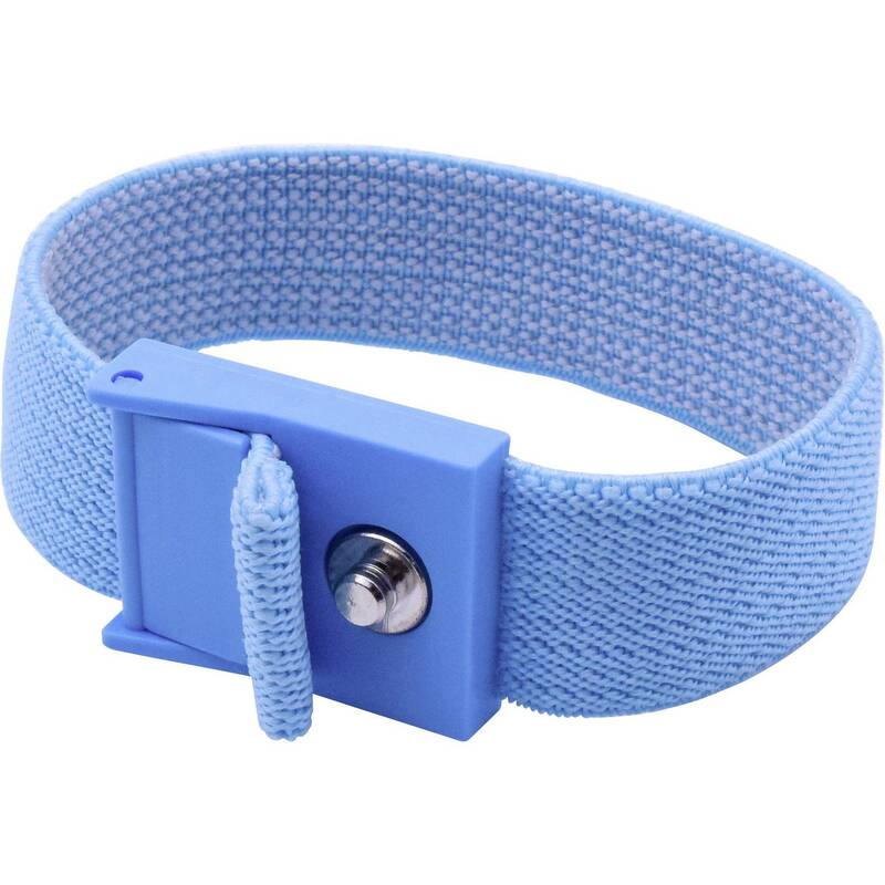 Quadrios ESD-Handgelenkband Blau Druckknopf 4 mm Handgelenkband ESD Schutz 78cm - 4260573961733