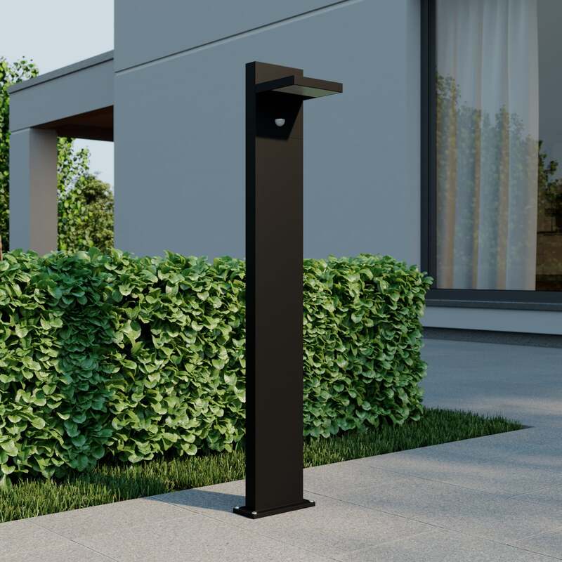Lucande Wegeleuchte Silvan LED Gartenleuchte Pollerleuchte anthrazit 100cm - 4251096556759