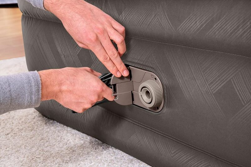 46cm Bestway Air Mattress Queen Inflatable Bed Airbed Grey - 06941607326596