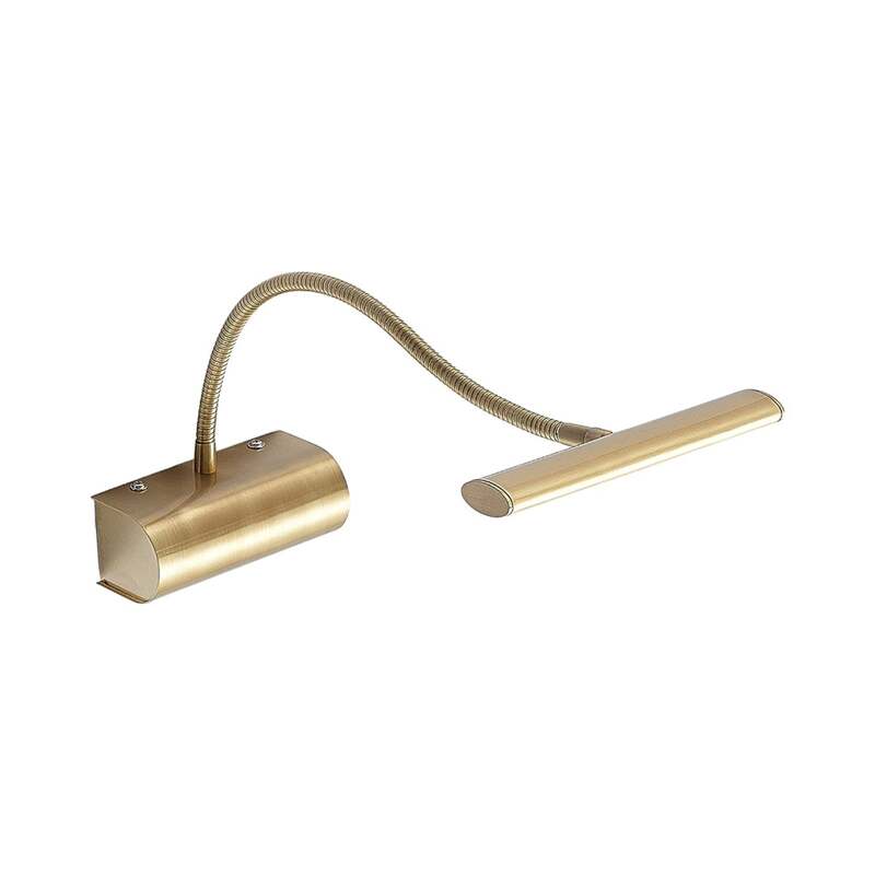 Lindby LED-Bilderleuchte Rakel dimmbar Wandleuchte messing matt Flexarm 18,5cm - 4251096563528