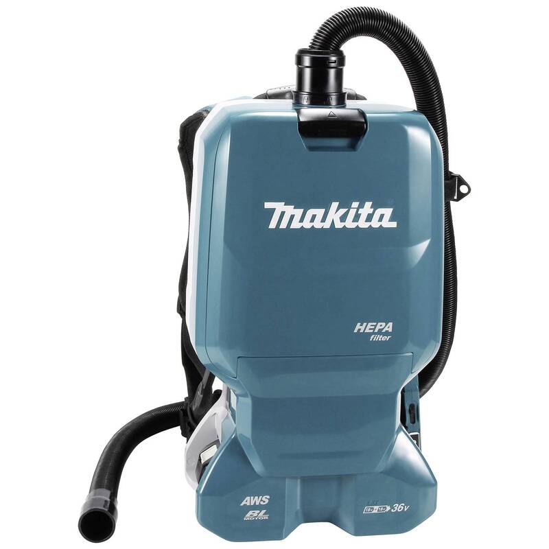 Makita Akku-Rucksackstaubsauger DVC665ZU Sauger 36V 6,7kg türkis effizient 523mm - 0088381890656