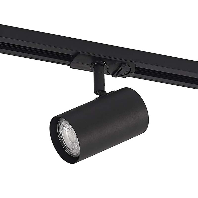 Lindby Schienenspot Linaro GU10 LED Strahler dimmbar schwarz 1-Phasen Ø6cm - 4251911701500