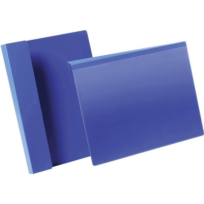 Durable Kennzeichnungstasche DIN A4 quer blau Kunststoff 50 Stück transparent - 4005546981710