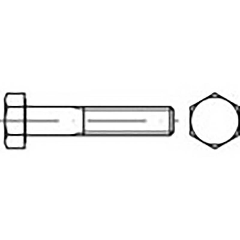 TOOLCRAFT Sechskantschraube Schraube M12 Feingewinde 65mm Stahl DIN960 50St - 4064161125619