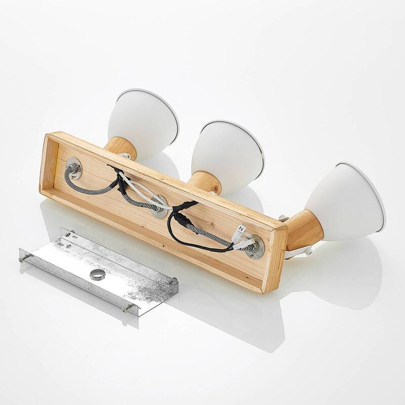 Lindby Merela Deckenstrahler Deckenlampe Hängeleuchte dreiflammig E14 Holz w420 - 4251096584219