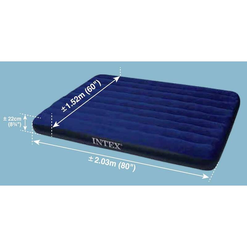 Intex Luftbett Dura-Beam 203x152cm blau Luftmatratze Gästebett Camping bequem - 6941057412474