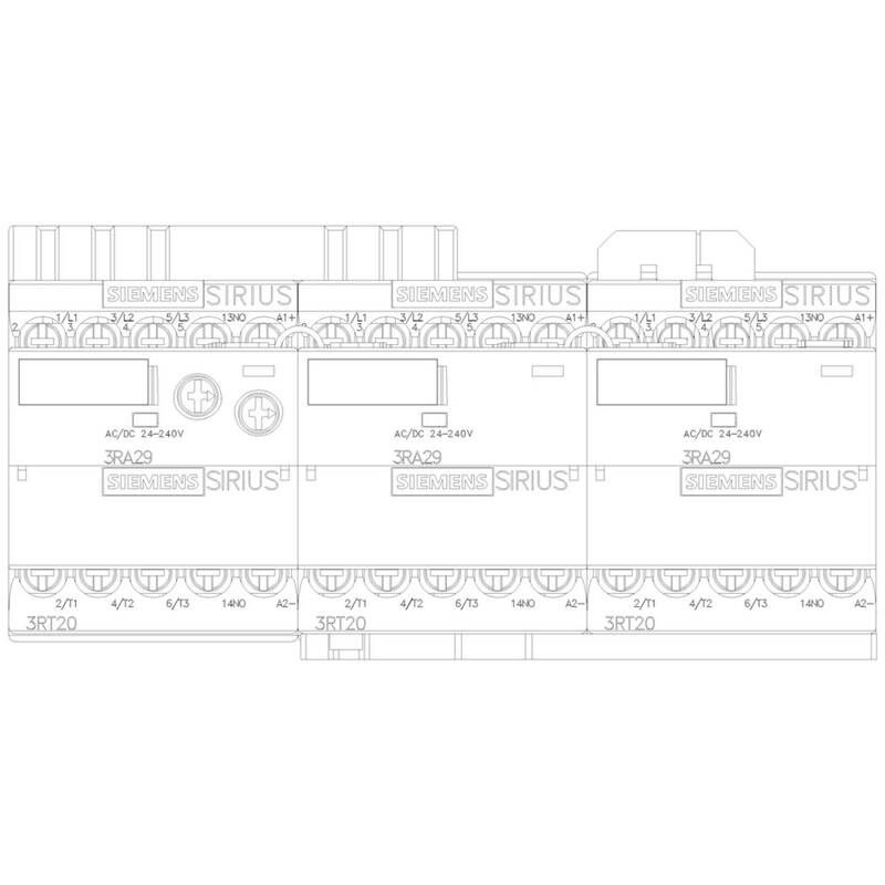 Siemens 3RA2415-8XF31-1BB4 Stern-Dreieck-Kombi Schütz S00 3polig 3 Schließer - 4011209838123