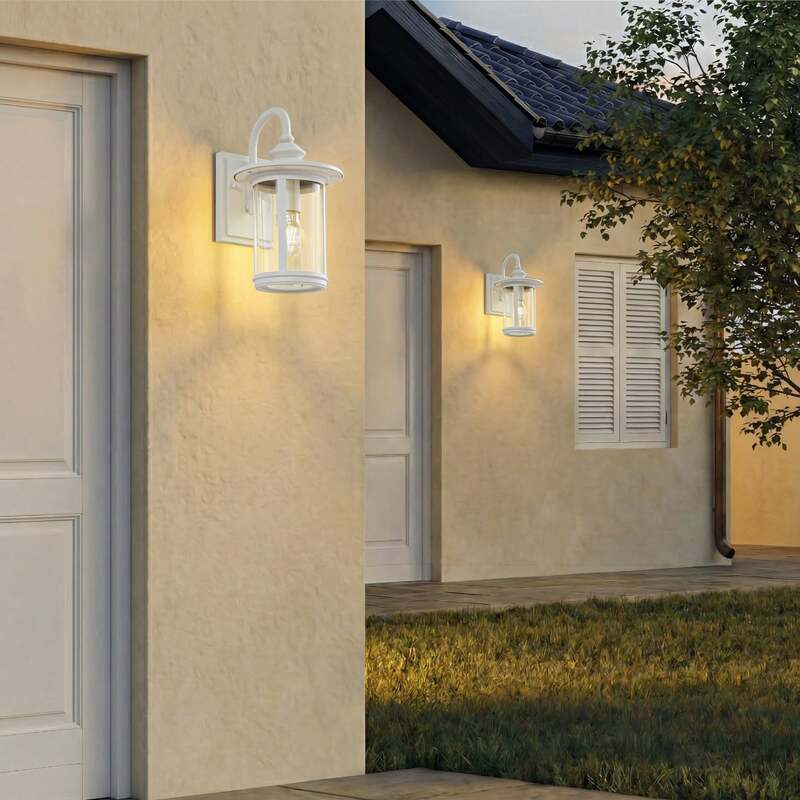 Lindby Außenwandleuchte Zayn LED Gartenleuchte Wandleuchte dimmbar weiß 33 cm - 4255830907142