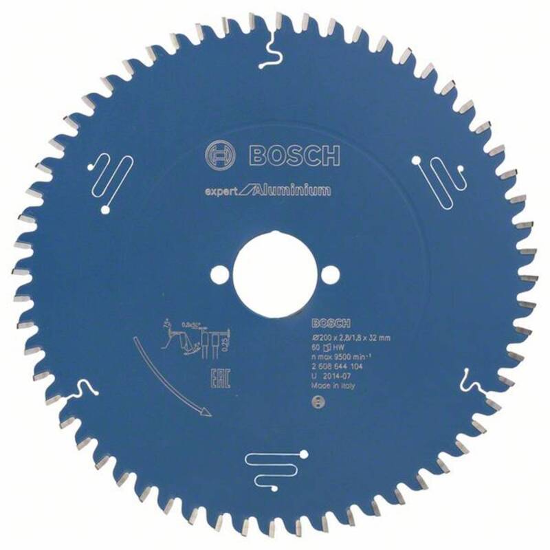 Bosch Kreissägeblatt Sägeblatt Expert for Aluminum Kunststoff Holz 200 mm 32 mm - 3165140796705