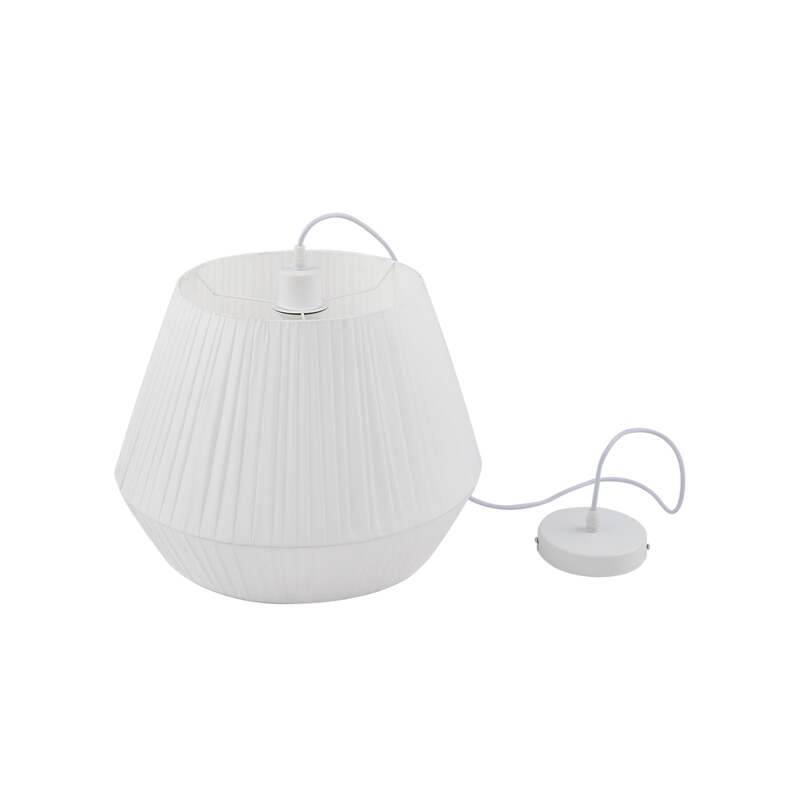 Lindby Hängeleuchte Vitore 40 cm Textil weiß dimmbar E27 15 W LED - 4251911792539