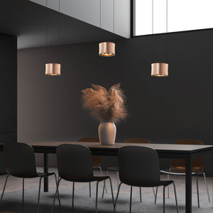 D-Ware Hängelampe Hängeleuchte BANKAMP Impulse LED Lampe Pendelleuchte roségold 3-flamm