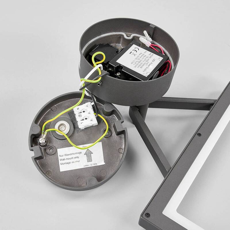 Lucande Außenleuchte Wandleuchte LED Bewegungsmelder Mirco grafitgrau weiß348 - 4251096548594