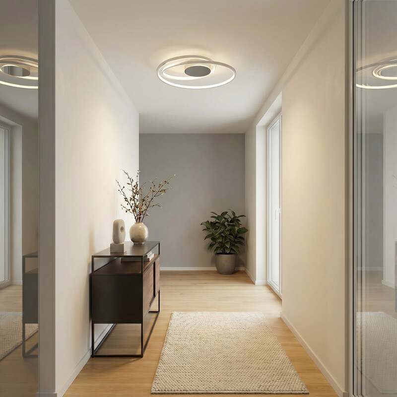 Lucande Deckenlampe LED Maire dimmbar Lampe Leuchte chrom Ø50cm warmweiß - 4251096573879