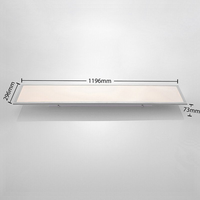 Lindby Stenley LED-Panel Deckenlampe Deckenlampe Lampe 119 x 29 cm weiß silber - 4251096571479