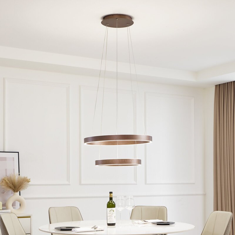 Lucande Smart LED-Hängeleuchte Yonam kaffee Tuya Hängelampe Lampe Leuchte Spot - 4251911778403