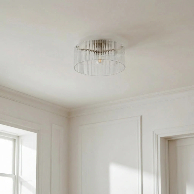 Lucande Deckenleuchte Lampe Meritt Glas messing transparent E27 LED Ø 40 cm - 4255830906060