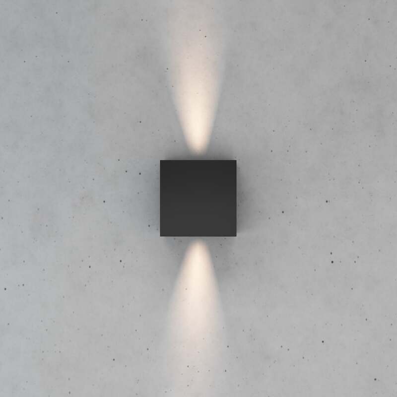 Wandleuchte Zuza 2 schwarz LED Wandlampe dimmbar Metall 10cm G9 vier Flügel - 5903148518732