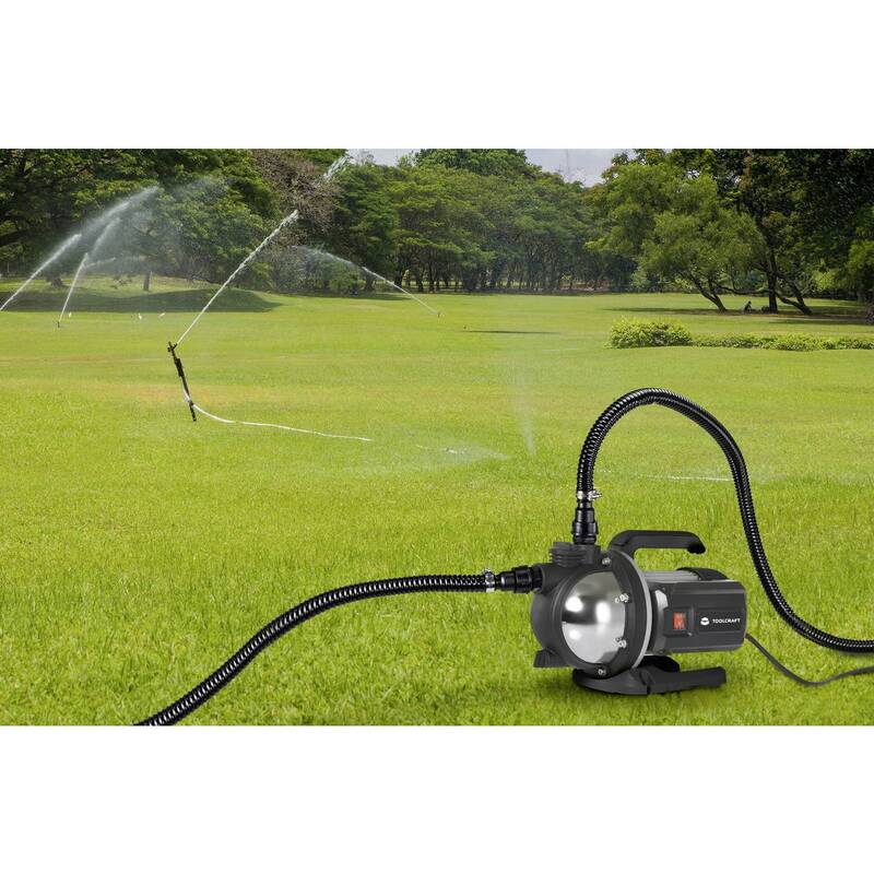 Toolcraft Gartenpumpe Wasserpumpe 7000l/h 48m Druckpumpe IPX4 1100W kompakt - 4064161478548