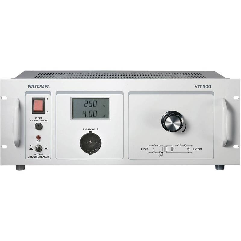 VOLTCRAFT VIT 500 Trenntrafo 500 VA 1-250 V AC Digitale Anzeige Überhitzungss... - 4016138597127