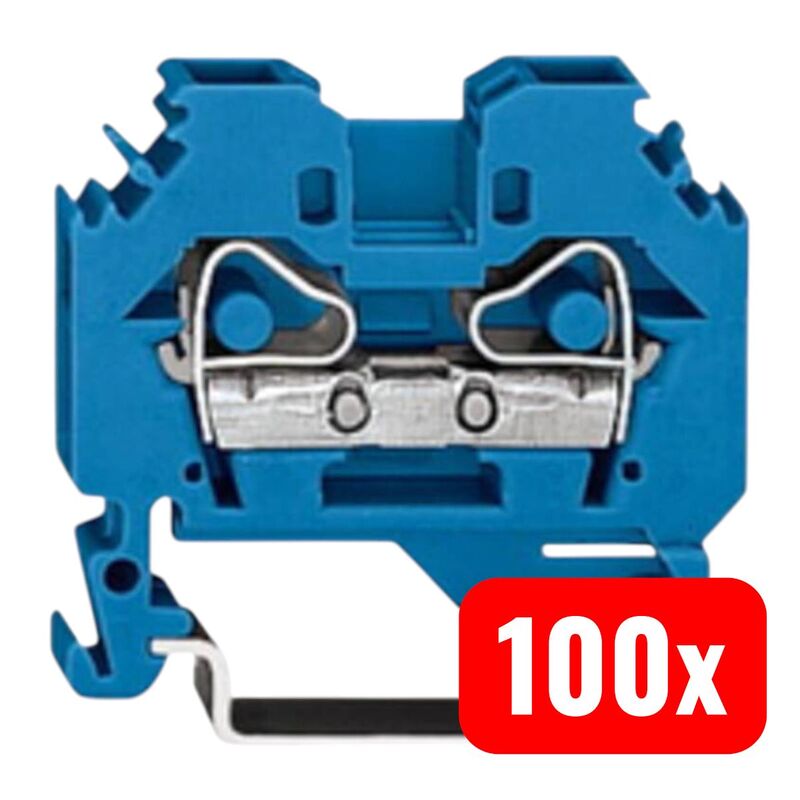 Wago Durchgangsklemme 282-104 blau 0,2-6mm² 800V 41A Zugfeder 8mm x 37mm - 4044918511117
