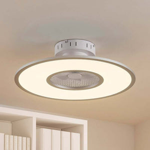 B-Ware Lindby Deckenventilator Romea LED Ventilator Lampe dimmbar silber Ø60cm 16,5cm