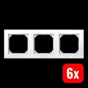 6x B-Ware Merten Abdeckrahmen 3fach M-Smart Kunststoff IP20 polarweiß glänzend 1 St.