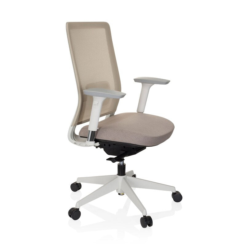 hjh OFFICE Bürostuhl Drehstuhl PURE WHITE Stuhl Schreibtischstuhl Stoff beige - 4251084676193