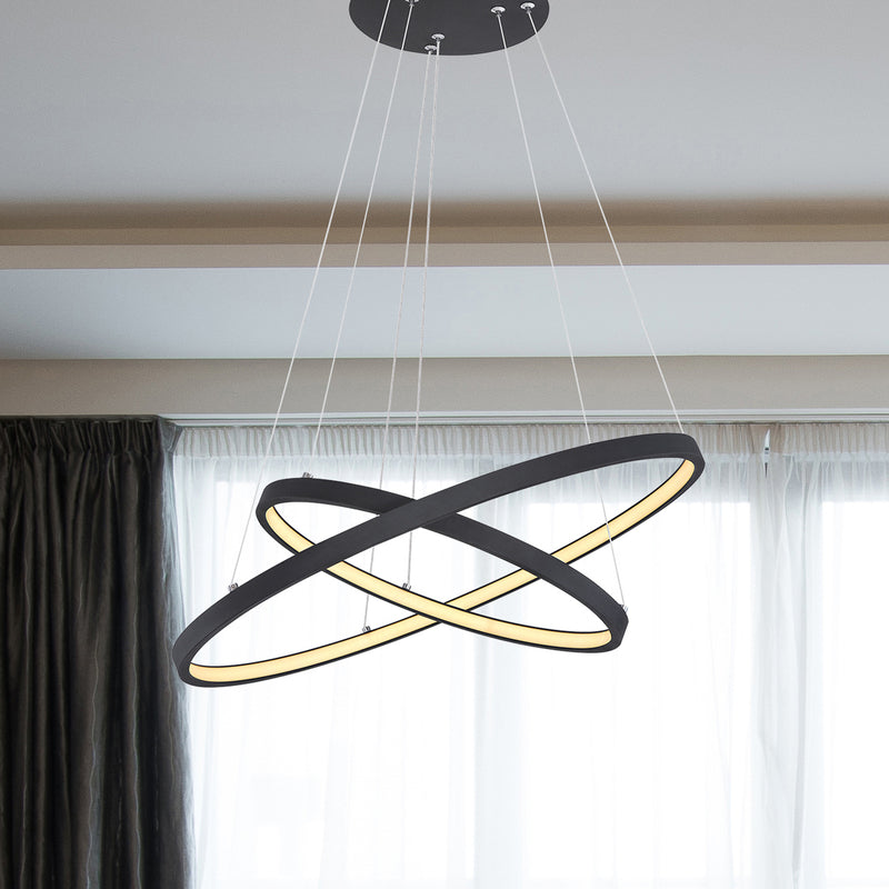 Globo LED-Hängeleuchte Ralph zweiflammig schwarz Deckenlampe Deckenleuchte Lampe - 9007371401987