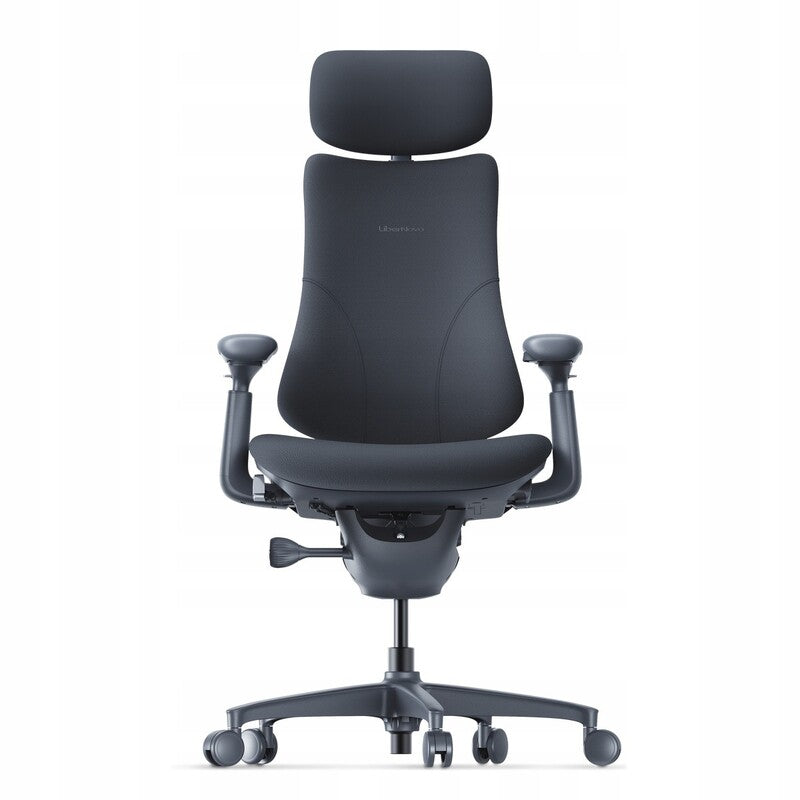 LiberNovo Bürostuhl Ergonomischer Stuhl Omni Schwarz 4D Armlehnen 48cm Komfort - 6978343440378