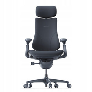 B-Ware LiberNovo Bürostuhl Ergonomischer Stuhl Omni Schwarz 4D Armlehnen 48cm Komfort